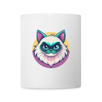 Himalaya-Katzenrasse Karikatur Kawaii Tier Haustier - Tasse - Weiß - Vorne
