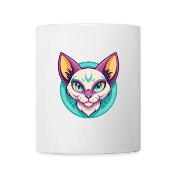 Khao Manee Chat Race Dessin Animé Kawaii Animal Pet - Mug blanc - blanc - Devant