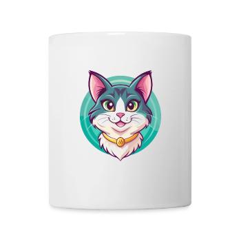 Manx Chat Race Dessin Animé Kawaii Animal Pet - Mug blanc - blanc - Devant