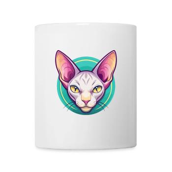 Peterbald Chat Race Dessin Animé Kawaii Animal Pet - Mug blanc - blanc - Devant