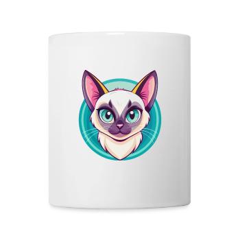 Chat Siamois Race Dessin Animé Kawaii Animal Pet - Mug blanc - blanc - Devant