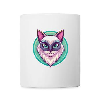 Neva Masquerade Cat Breed Cartoon Kawaii Animal - Mug - white - Front