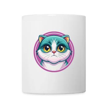Schottisch Falten Katze Rasse Karikatur Kawaii Tier Haustier - Tasse - Weiß - Vorne