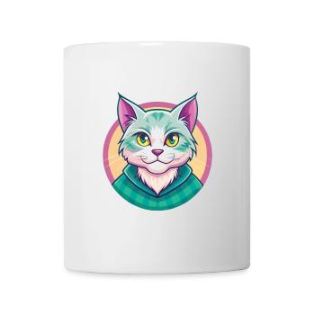 Scottish Straight Cat Breed Cartoon Kawaii Animal - Mug - white - Front