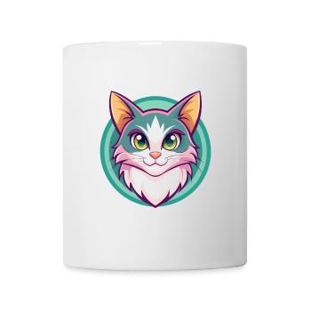 Turc Van Chat Race Dessin Animé Kawaii Animal Pet - Mug blanc - blanc - Devant