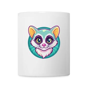 Ringtail américain chat race dessin animé Kawaii Animal - Mug blanc - blanc - Devant