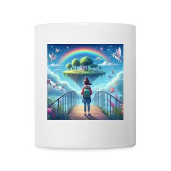 Imaginative sky streams with unicorns - Mug - white - Front