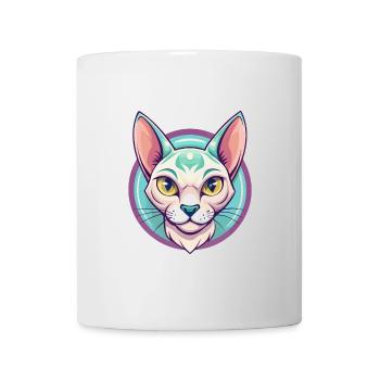 Singapura Katzenrasse Karikatur Kawaii Tier Haustier - Tasse - Weiß - Vorne