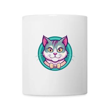 Scottish Shorthair Cat Breed Cartoon Kawaii Animal - Mug - white - Front
