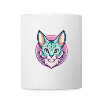 Savannah Chat Race Dessin Animé Kawaii Animal Pet - Mug blanc - blanc - Devant