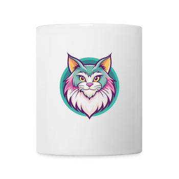 German Longhair Cat Breed Cartoon Kawaii Animal - Mug - white - Front