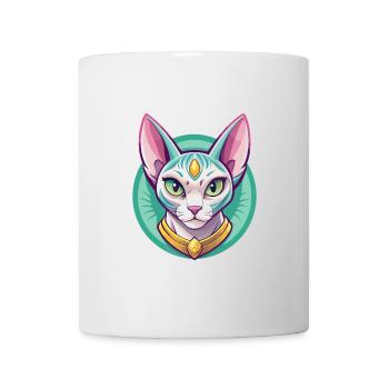Egyptian Mau Cat Breed Cartoon Kawaii Animal Pet - Mug - white - Front