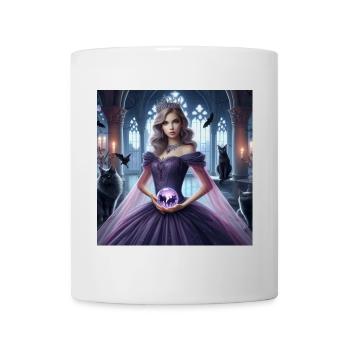 Mystische Zauberin im Gothic-Schloss - Tasse - Weiß - Vorne