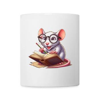 Bookworm with glasses - Mug - white - Front