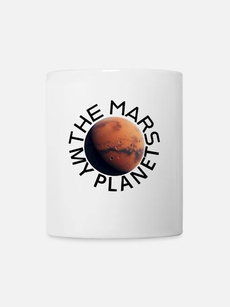 Martian surface with craters - Mug - white