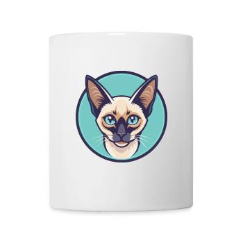 Balinesische Katze Rasse Cartoon Kawaii Tier Haustier - Tasse - Weiß - Vorne