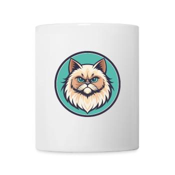 Colorpoint Chat Persan Race Dessin Animé Kawaii Animal - Mug blanc - blanc - Devant