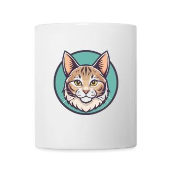 Américain Bobtail Chat Race Dessin Animé Kawaii Animal - Mug blanc - blanc - Devant