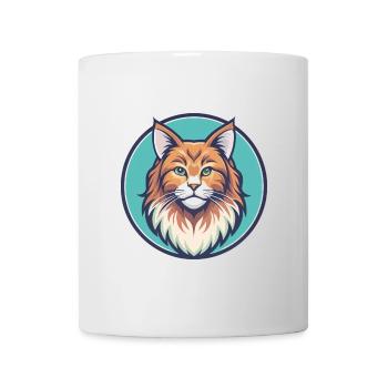 Ginger Longhair Cat Breed Cartoon Kawaii Animal - Mug - white - Front