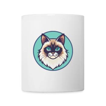 Neva Mascarade Chat Race Dessin Animé Kawaii Animal - Mug blanc - blanc - Devant