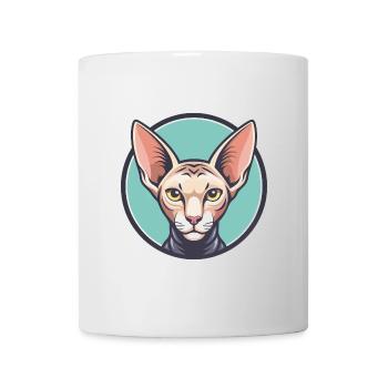 Peterbald Chat Race Dessin Animé Kawaii Animal Pet - Mug blanc - blanc - Devant