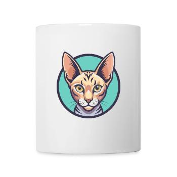 Egyptian Mau Cat Breed Cartoon Kawaii Animal Pet - Mug - white - Front