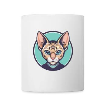 German Rex Cat Breed Cartoon Kawaii Animal Pet - Mug - white - Front