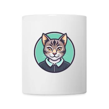Chypre Chat Race Dessin Animé Kawaii Animal Animal Pet - Mug blanc - blanc - Devant
