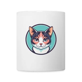 Verdünnte Kattunkatze Rasse Karikatur Kawaii Tier Haustier - Tasse - Weiß - Vorne