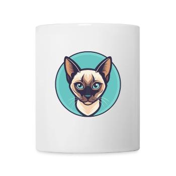 Chat Siamois Race Dessin Animé Kawaii Animal Pet - Mug blanc - blanc - Devant