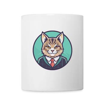Scottish Straight Cat Breed Cartoon Kawaii Animal - Mug - white - Front