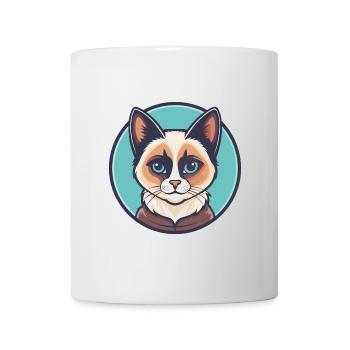 Raquette Chat Race Dessin Animé Kawaii Animal Pet - Mug blanc - blanc - Devant