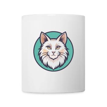 Turkish Angora Cat Breed Cartoon Kawaii Animal Pet - Mug - white - Front