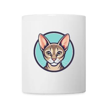 Singapura Katzenrasse Karikatur Kawaii Tier Haustier - Tasse - Weiß - Vorne