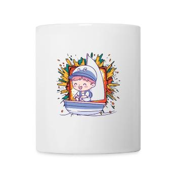 voilier yacht - Mug blanc - blanc - Devant