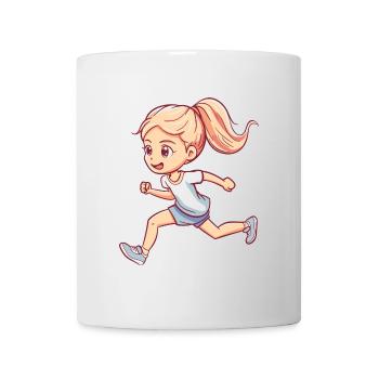 Laufen Sprint Sprinten - Tasse - Weiß - Vorne