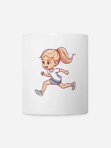 Laufen Sprint Sprinten - Tasse - Weiß