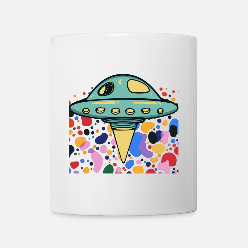 UFO Scifi Raumschiff - Tasse - Weiß