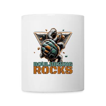 Bouldering Rocks Turtle Climbing Gift - Mug - white - Front