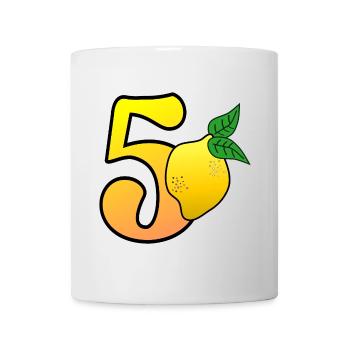 NUMÉRO 50 - CINQUANTE - CITRON - Mug blanc - blanc - Devant