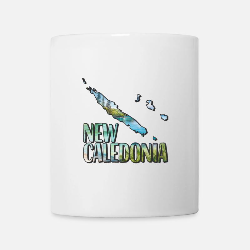 Carte à l’aquarelle de la Nouvelle-Calédonie - Mug blanc - blanc
