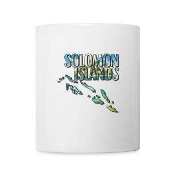 Watercolor Map Solomon Islands - Mug - white - Front