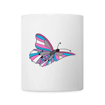 Schmetterling transgender, bigender, transsexual - Tasse - Weiß - Vorne