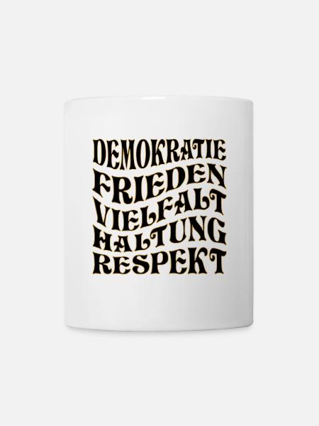 DEMOKRATIE RESPEKT WÄHLEN - Tasse - Weiß