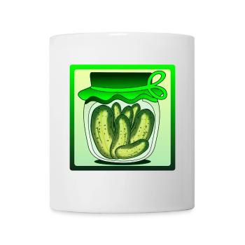 CORNICHONS, CORNICHONS, SALADE DE CONCOMBRE, CONCOMBRE - Mug blanc - blanc - Devant