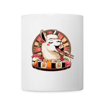 Sushi Lama Maki Geschenk - Tasse - Weiß - Vorne