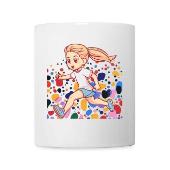 Laufen Läuferin - Tasse - Weiß - Vorne