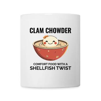 Muschelsuppe Schalentiere urkomische Meeresfrüchtesuppe - Tasse - Weiß - Vorne