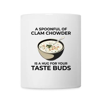 Muschelsuppe Schalentiere urkomische Meeresfrüchtesuppe - Tasse - Weiß - Vorne