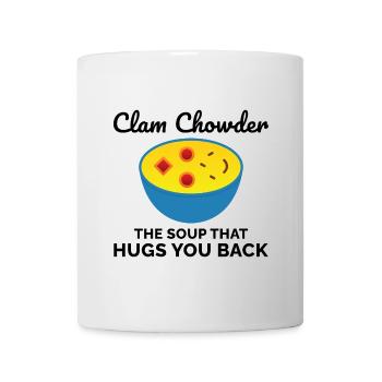 Muschelsuppe Schalentiere urkomische Meeresfrüchtesuppe - Tasse - Weiß - Vorne